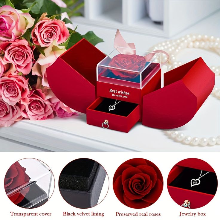 Kalp Şeklinde Kırmızı Hediye Kutusu